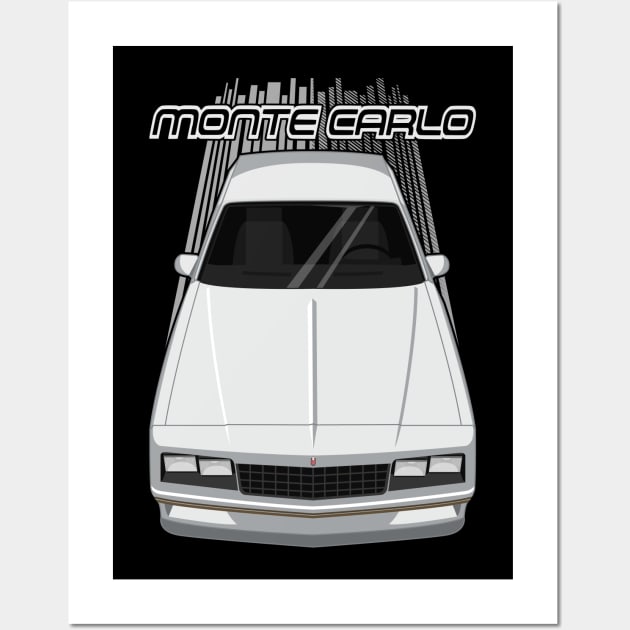 Chevrolet Monte Carlo 1984 - 1989 - white and gold Wall Art by V8social